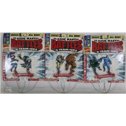3 CLASSIC MARVEL BATTLES & TEAM UP TOYS