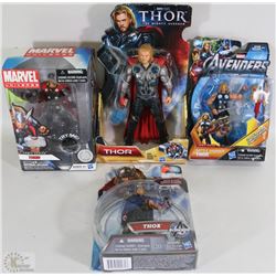 4 MARVEL THOR ACTION FIGURES NEW IN PACKAGE