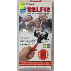 NEW XTREME SELFIE STICK WITH BUILT IN SHUTTER