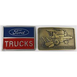 2 COLLECTOR BELT BUCKLES INCL. FORD AND NEW
