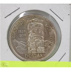 CANADA BRITISH COLUMBIA $1 DOLLAR COIN 1958