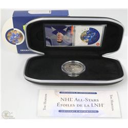 NHL ALL STARS 2002 STAMP& MEDALLION SET TIM HORTON