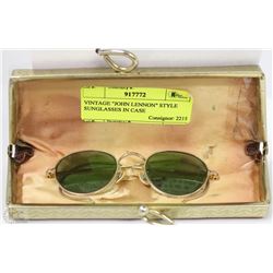 VINTAGE "JOHN LENNON" STYLE SUNGLASSES IN CASE