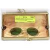 Image 1 : VINTAGE "JOHN LENNON" STYLE SUNGLASSES IN CASE