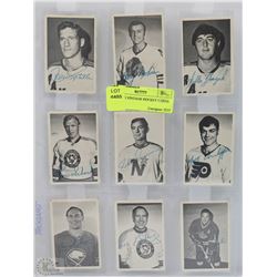 9 VINTAGE HOCKEY CARDS