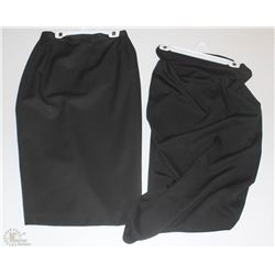 LOT OF TWO BLACK SKIRTS SIZES UNKNOWN