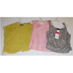 LOT OF THREE SHIRTS SIZES 14 AND 2 UNKNOWN
