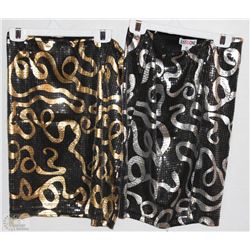 LOT OF TWO SEQUINED SKIRTS SIZED: BOTH 2XL