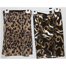 LOT OF TWO SEQUINED SKIRTS SIZED: BOTH XL