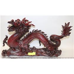 NEW XL RED-EYED RESIN DRAGON STATUE -