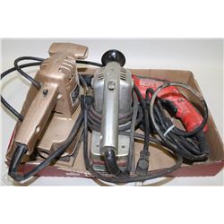 3 ELECTRIC TOOLS INCL MILWAUKEE HEAVY DUTY SCREW-