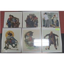 LOT OF 6 FRAMED ROCKWELL PICTURES