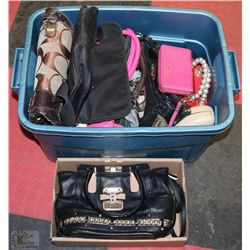 TOTE WITH ASSORTED BRAND NAME PURSES & WALLETS