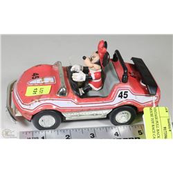 VINTAGE PULL BACK MINNIE MOUSE TOY RACE CAR
