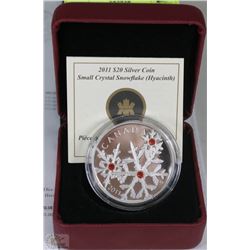 RCM 2011 $20 PURE SILVER - SNOWFLAKES