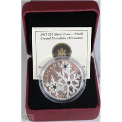 RCM 2011 $20 PURE SILVER - SNOWFLAKES