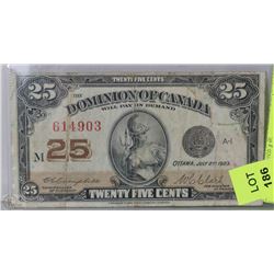 CANADIAN 1923 SHINPLASTER