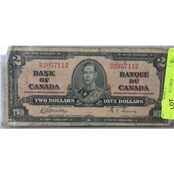 1937 CANADIAN $2.00 BILL