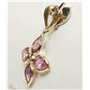 Image 2 : #4-14K YELLOW GOLD PINK SAPPHIRE & DIAMOND
