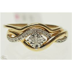 #15-10K YELLOW GOLD DIAMOND RING SET