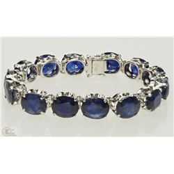#16-STERLING SILVER ENHANCED SAPPHIRE BRACELET