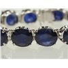 Image 2 : #16-STERLING SILVER ENHANCED SAPPHIRE BRACELET