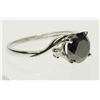 Image 2 : #24-14K WHITE GOLD BLACK DIAMOND & WHITE