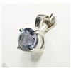 Image 2 : #25-14K WHITE GOLD TANZANITE PENDANT