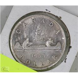 1953 CANADIAN SILVER DOLLAR COIN