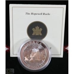 CANADIAN $20 DOLLAR COIN WITH COA HOPEWELL ROCKS