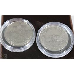 DOUBLE CASED CANADA DOLLAR COIN SET IN LEATHER