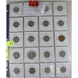 20 CANADIAN 1939-1949 NICKLES INCL 1943 TOMBAC