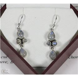.925 STAMPED STERLING SILVER DROP STYLE MOONSTONE