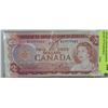 Image 1 : 1974 $2 CANADA BANKNOTE WITH QUAD 7777'S DOUBLE