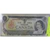 Image 1 : 1973 $1 CANADA BANKNOTE QUINT 00000'S 2 DIGITS