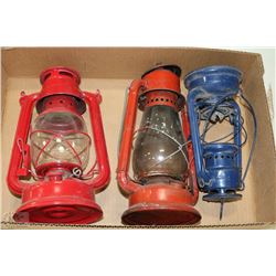 FLAT OF VINTAGE LANTERNS