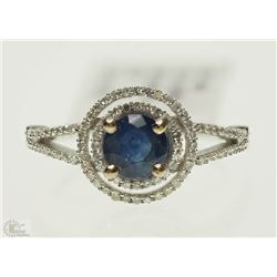 #28-14K WHITE GOLD SAPPHIRE RING SIZE 6.5