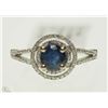 Image 1 : #28-14K WHITE GOLD SAPPHIRE RING SIZE 6.5