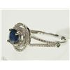 Image 2 : #28-14K WHITE GOLD SAPPHIRE RING SIZE 6.5