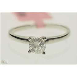 #31-14K WHITE GOLD DIAMOND SOLITAIRE RING