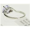 Image 3 : #33-10K WHITE GOLD TANZANITE & DIAMOND RING
