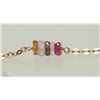 Image 2 : #34-10K YELLOW GOLD FANCY COLOUR SAPPHIRE BRACELET