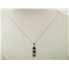 Image 2 : #36-14K WHITE GOLD BLACK DIAMOND PENDANT NECKLACE