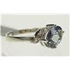 Image 2 : #38-14K WHITE GOLD TANZANITE & DIAMOND RING