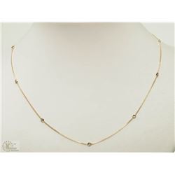 #39-10K YELLOW GOLD DIAMONDS BY YARD NECKLACE