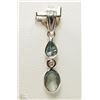 Image 1 : #40-14K WHITE GOLD ALEXANDRITE & DIAMOND PENDANT