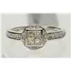 Image 1 : #44-14K WHITE GOLD DIAMOND(0.32CT)&(0.11CT) RING