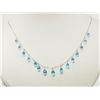 Image 1 : #46-10K WHITE GOLD BLUE TOPAZ NECKLACE