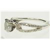 Image 2 : #47-14K WHITE GOLD DIAMOND(1.05CT)&(0.38CT) RING