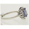Image 3 : #50-14K WHITE GOLD TANZANITE & DIAMOND RING